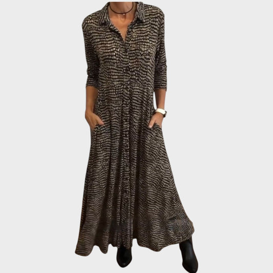 Lívia | Vestido Midi Fluido con Estampado